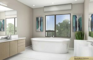 Soaking tubs and floating vanities are two of today's most coveted features for luxury new homes in Pasadena.