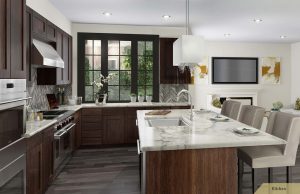 These new luxury townhomes in Pasadena feature stunning interiors with gourmet kitchens featuring large islands and sleek countertops.