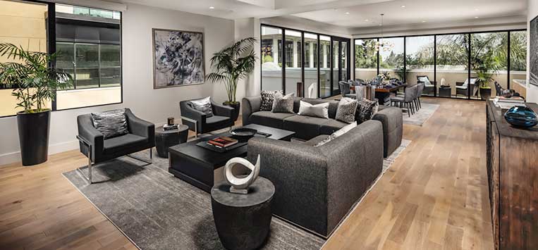 Inside view of a luxury penthouse in Pasadena located at Terraces Ambassador Gardens