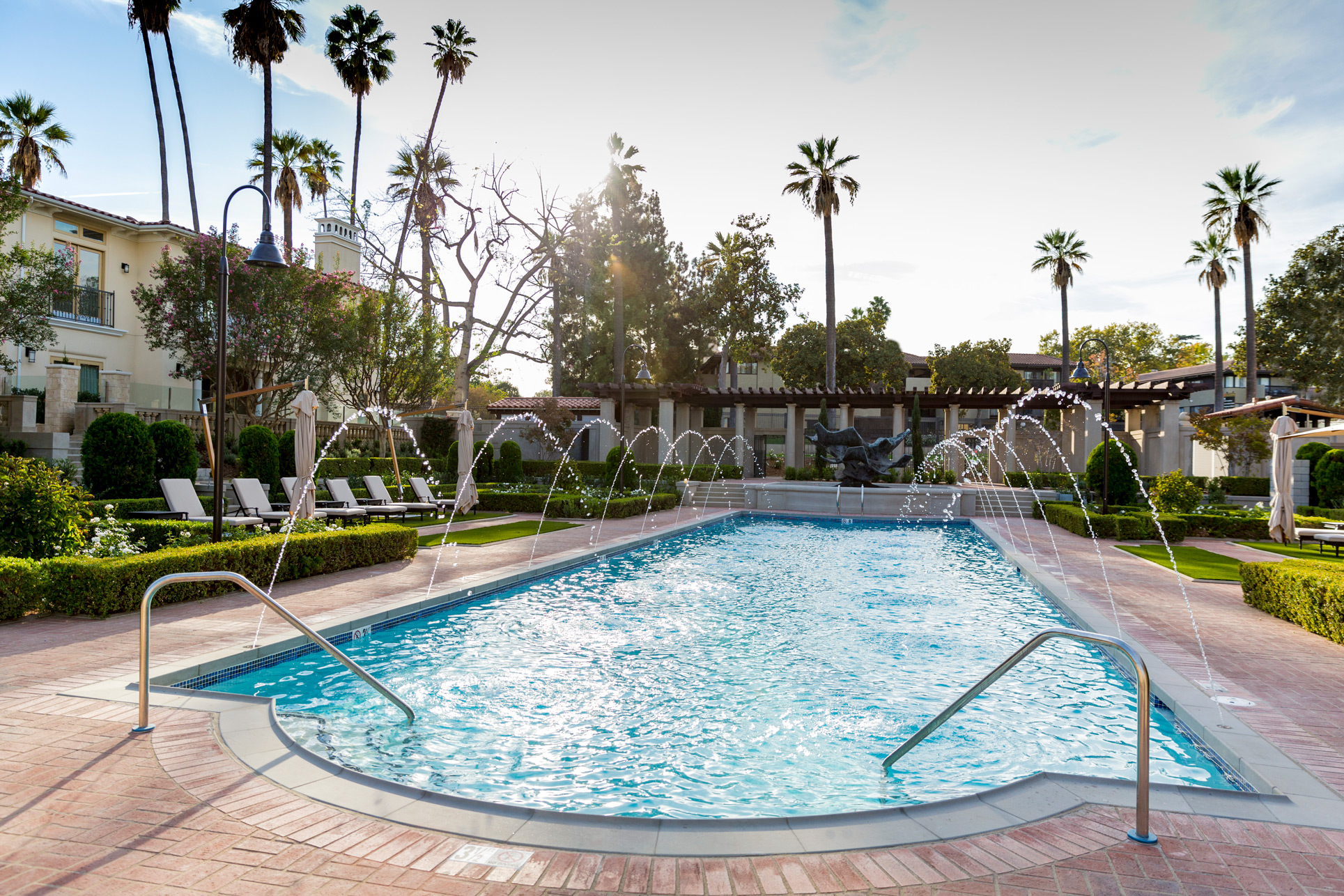 Record breaking penthouse sale. Photo of pool located at Terraces Ambassador Gardens in Pasadena